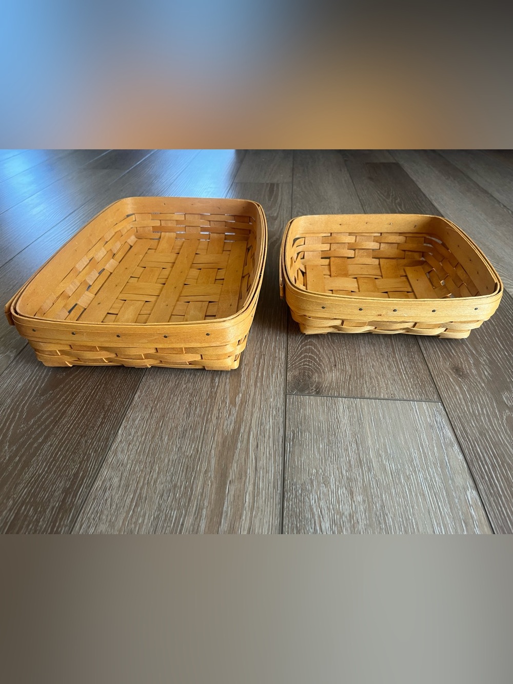 Longaberger Rectangle and Square Baskets Bundle